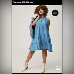 Denim Trapeze Mini Dress